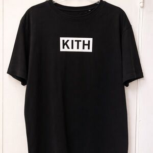 Kith Black T-Shirt with White Box Logo